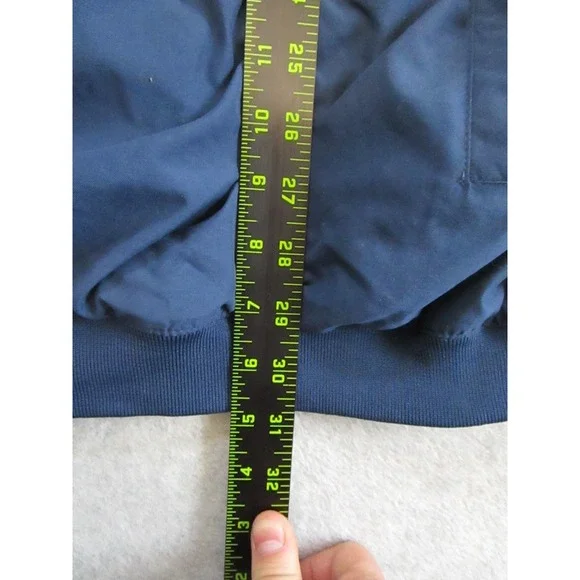 VTG UNC Tar Heels Windbreaker Mens XXL Navy Blue Nike Center Swoosh Pullover - Picture 8 of 11